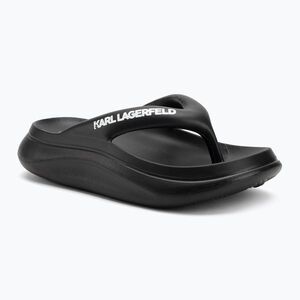 Női KARL LAGERFELD Skoona II Hotel Thong fekete gumi flip flopok (Skoona II Hotel Thong KL85025 V00) kép