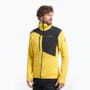 Férfi thermo kapucnis pulóver La Sportiva Lucendro Thermal Hoody yellow/black (Lucendro Thermal Hoody ZAMF025Y00K00) kép