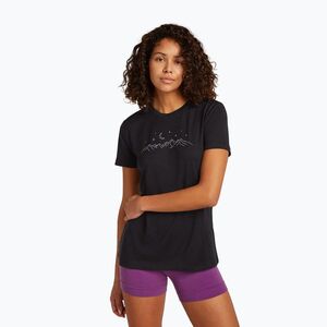 Női trekking póló icebreaker Merino 150 Tech Lite SS Tee Sparkling Stars black (Merino 150 Tech Lite SS Tee Sparkling Stars IB0A576M0011) kép