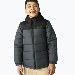 Gyerek bélelt kabát REGATTA Lofthouse black/seal grey (Lofthouse RKN221-28P) kép