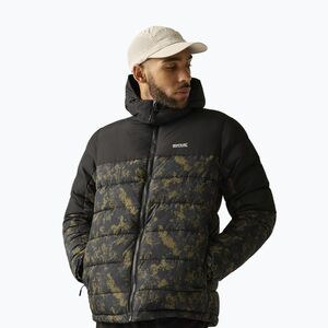 Férfi bélelt kabát REGATTA Aldthron textured print/black (Aldthron RMN306-YWX) kép