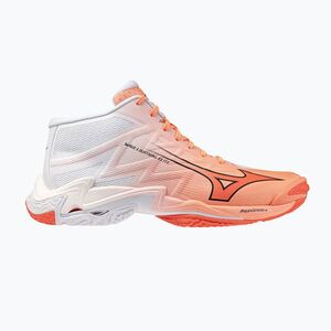 Röplabda cipő Mizuno Wave Lightning Elite Mid Flamingo Coral/Lava Orange/White (Wave Lightning Elite Mid V1GA260580) kép