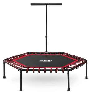 NeoSport Fitness trambulin fogantyúval 127cm - Piros, Fekete kép