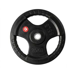 Gumírozott súlytárcsa inSPORTline Graton 25 kg 30 mm, praktikus fogantyúk az oldalain, hosszú élettartam, fokozott védelem a kopás ellen kép