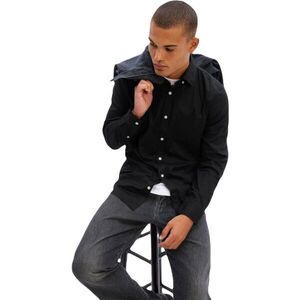 GAP V-LS SLIM STRETCH POPLIN Férfi ing, fekete, méret kép