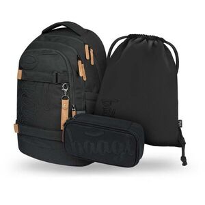 BAAGL 3 SET SKATE MAX DARKNESS Iskolai szett, fekete, méret kép