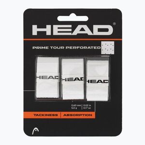 Teniszütő markolatborítások HEAD Prime Tour Perforated 3 pcs. white (Prime Tour Perforated 285345) kép