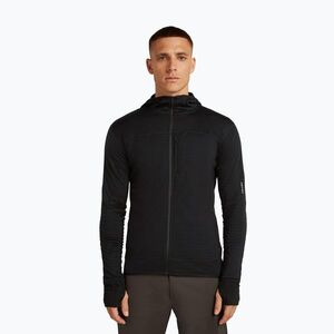 Férfi trekking pulóver Icebreaker Merino 300 Realfleece Descender Zip Hoodie black (Merino 300 Realfleece Descender Zip Hoodie IB0A57QH0011) kép