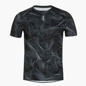 Férfi futó póló HOKA EveryRun CLF PRT black/white (EveryRun CLF Print SS 1182011-BLCKW) kép