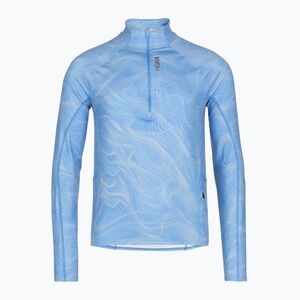 Férfi futópulóver HOKA Skyform Half Zip CLF PRT mineral blue (Skyform Half Zip CLF Print 1183351-MNRLB) kép