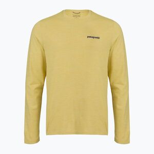 Férfi hosszú ujjú póló Patagonia Cap Cool Daily Boardshort Logo LS limestone yellow - Light Limestone yellow x-dye (Cap Cool Daily Boardshort Logo 45457) kép