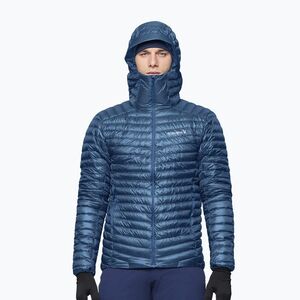 Férfi pehelykabát Norrona Trollveggen Down800 Super Light Hood dark blue (Trollveggen Down800 Super Light Hood 1614-24) kép