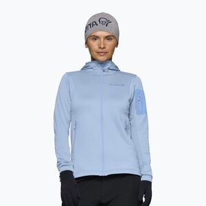 Női túra pulóver NORRONA Falketind Warm2 Stretch Hood cashmere blue/allure (Falketind Warm2 Stretch Hood 1845-24) kép