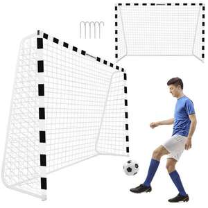 Springos Futballkapu 300x200 cm, összecsukható focikapu, fehér kép