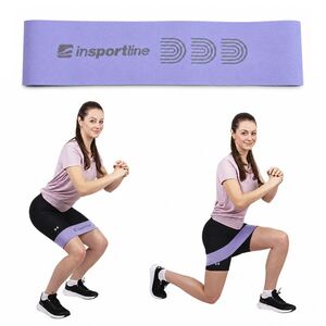 Erősítő hurok inSPORTline Hiplop L, ellenállás 22kg, kerület 72cm, hossz 36cm, Nylon, Szilikon, Latex varratok, szélesség 6cm, vastagság 2mm kép