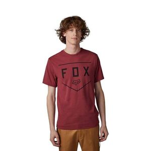 FOX Rövid ujjú kerékpáros póló - SHIELD - bordó kép