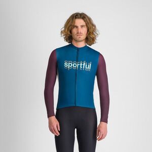 SPORTFUL Hosszú ujjú kerékpáros mez - SUPERGIARA LOGO THERMAL - kék/lila kép