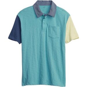 GAP CHAMBRAY POLO Fiú póló, türkiz, méret kép