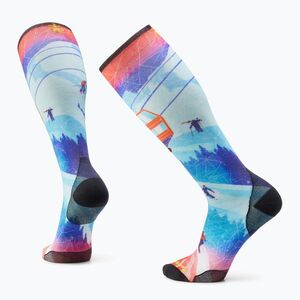 Sízokni Smartwool Ski Zero Cushion Ski Day Print OTC laguna blue (Ski Zero Cushion Ski Day Print OTC SW002144J96) kép