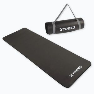Gimnasztikai szőnyeg XTREXO NBR 15 mm pánttal fekete (TRX-MJN002-BL) kép