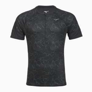 Férfi Mizuno Graphic Trail Tee fekete futó póló (Graphic Trail Tee J2GAC20609) kép