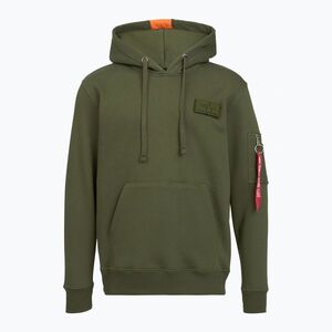 Férfi Alpha Industries Red Stripe Hoodie sötétzöld (Red Stripe Hoodie 178314257) kép