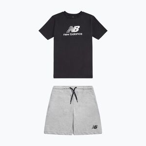 Gyerek szett New Balance Stacked Logo Tee & FT Short nb caviar (Stacked Logo Tee & FT Short LAKB0318BK) kép
