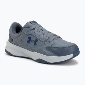 Férfi edzőcipők Under Armour Edge Leather gravel/blue fog/blackout navy (Edge Leather 3028375-002) kép