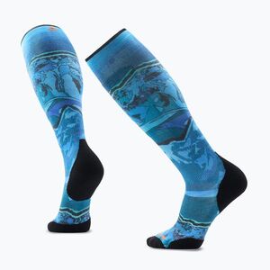 Sízokni Smartwool Ski Targeted Cushion Storm Peak Print OTC nightfall blue (Ski Targeted Cushion Storm Peak Print OTC SW003125P431) kép
