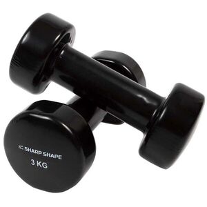 VINYL DUMBBELL 2 X 3 KG BLACK kép