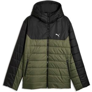 Puma ESSENTIALS HOODED PADDED JACKET Férfi bélelt kabát, khaki, méret XXXL kép