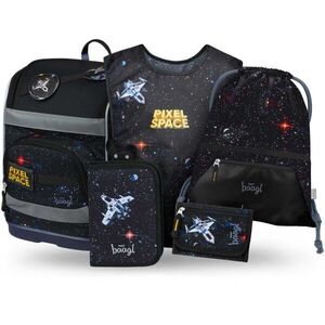 BAAGL 5 SET ZIPPY PLUS PIXEL SPACE II Iskolai szett, fekete, méret kép