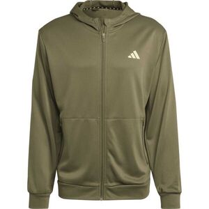 adidas TR-ES+ FZ JA Férfi sportos pulóver, khaki, méret XXL kép