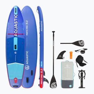 Deszka szett SUP felfújható AQUASTIC Perth Pro 11'2" allround kék (Perth Pro 11'2" AQS-B5I020-BL) kép