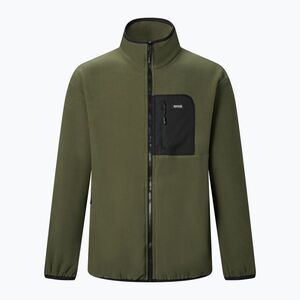 Férfi polár pulóver REGATTA Frankie Full Zip Fleece dark khaki/black (Frankie Full Zip Fleece RMA683-2BC) kép