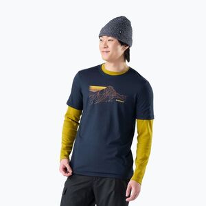 Férfi póló Smartwool Alpine Trace Active Graphic Tee SS deep navy (Alpine Trace Active Graphic Tee SW0031630921) kép