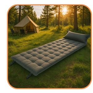 Springos önfelfújó kepming matrac 200x67x3, 5cm, 110kg, szürke kép