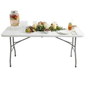 Funfit Garden összecsukható Kempingasztal 180x74 cm - Fehér kép