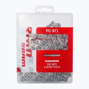 Kerékpár lánc SRAM 06 CN PC971 W/PWR ezüst 87.2745.114.105 (06 CN PC971 W/ PWR 87.2745.114.105) kép