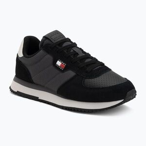 Férfi cipők Tommy Jeans Runner Flag Mix washed black/stratus grey (Runner Flag Mix EM0EM017740GP) kép
