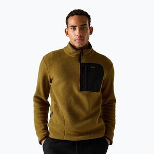 Férfi polár pulóver REGATTA Frankie Borg Half Zip rich tan/black (Frankie Borg Half Zip RMA718-0T5) kép