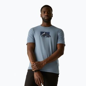 Férfi trekking póló REGATTA Fingal Stretch dusky blue (Fingal Stretch RMT357-0KA) kép