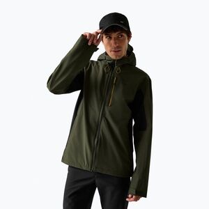 Férfi esőkabát REGATTA Birchdale II dark khaki/black (Birchdale II RMW415-2BC) kép