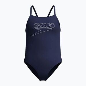 Gyerek egyrészes fürdőruha Speedo Endurance+ Logo Thinstrap peacoat (Endurance+ Logo Thinstrap 8-A000207007) kép