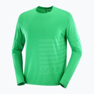 Férfi Salomon Sense Aero Tee GFX parakeet/spearmint hosszú ujjú futócipő (Sense Aero Tee GFX LC2694100) kép