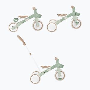 Háromkerekű futóbicikli tolókarral Globber Learning Trike 2w1 Plus Ecologic pistachio (Learning Trike 2W1 Plus Ecologic 738-109) kép