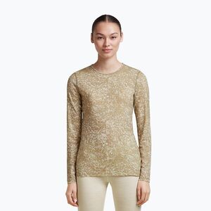 Női hosszú ujjú póló icebreaker Merino 200 Oasis Crewe Moss Bloom cumin/undyed/aop (Merino 200 Oasis Crewe Moss Bloom IB0A57J10NY1) kép