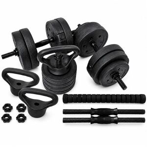 Pepita állítható 40 kg bitumen Súlyzó szett 2x20 kg + 2 db Kettle... kép
