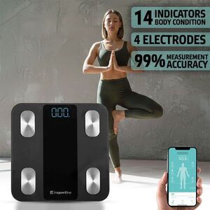 Intelligens személyi mérleg inSPORTline Syncale 20, LED kijelző, 14 különböző mérési érték, akár 24 felhasználó kép