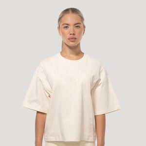 GymBeam Women‘s Mochi Oversized T-Shirt Cream kép